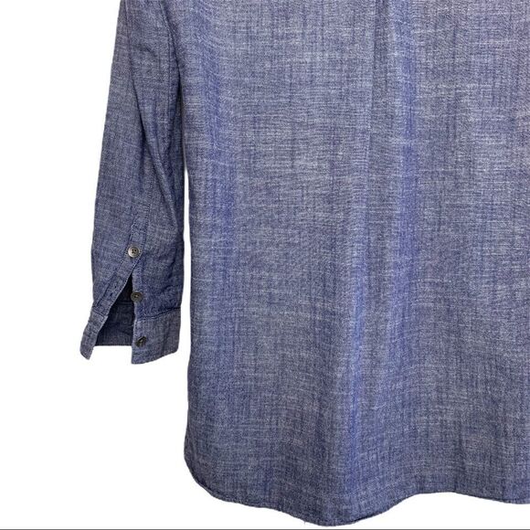 Madewell Chambray Boyfriend Long Sleeve Top - Picture 5 of 6